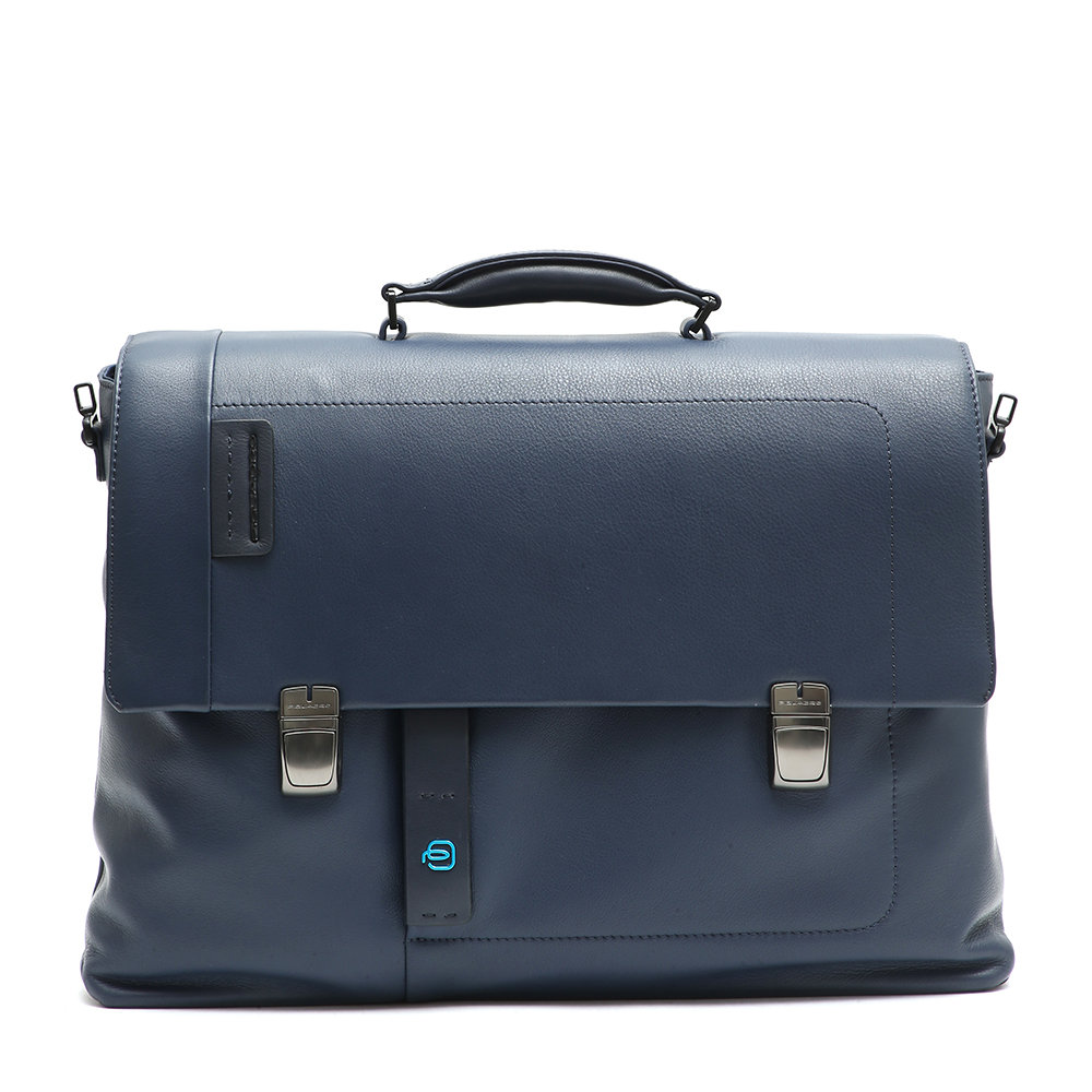 Cartella in pelle blu - Piquadro - Acquista su Ventis.