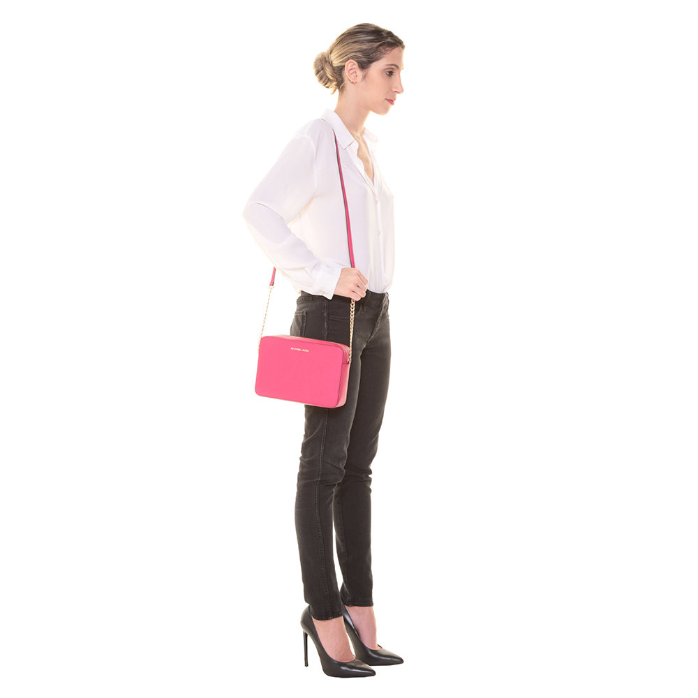 Bolso bandolera grande Jet Set en piel Saffiano fucsia - Michael Kors -  Compra en Ventis.