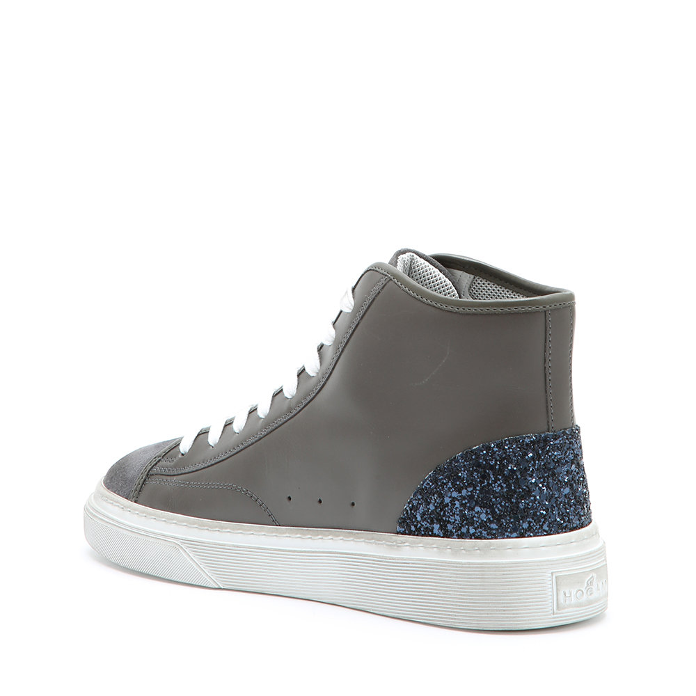 Sneakers alte da donna Top flock grigie Hogan