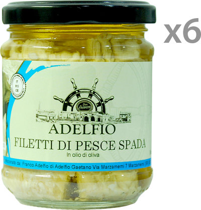 Altre conserve 6 vasetti - Filetti di pesce spada all'olio d'oliva 200 gr