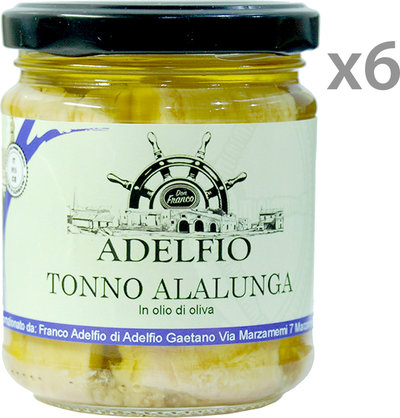 Tonno in olio d'oliva 6 vasetti - Tonno Alalunga all'olio d'oliva 200 gr