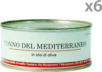 Tonno in olio d'oliva 6 latte - Tonno del Mediterraneo in olio d'oliva 300 gr