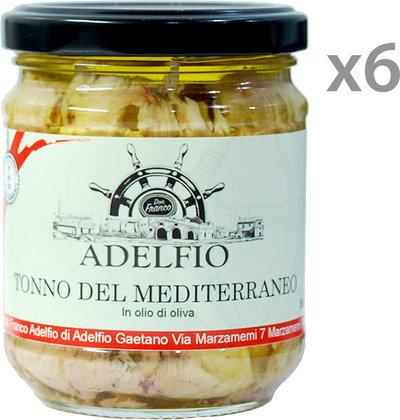 Tonno in olio d'oliva 6 vasetti - Tonno del Mediterraneo in olio d'oliva 200 gr