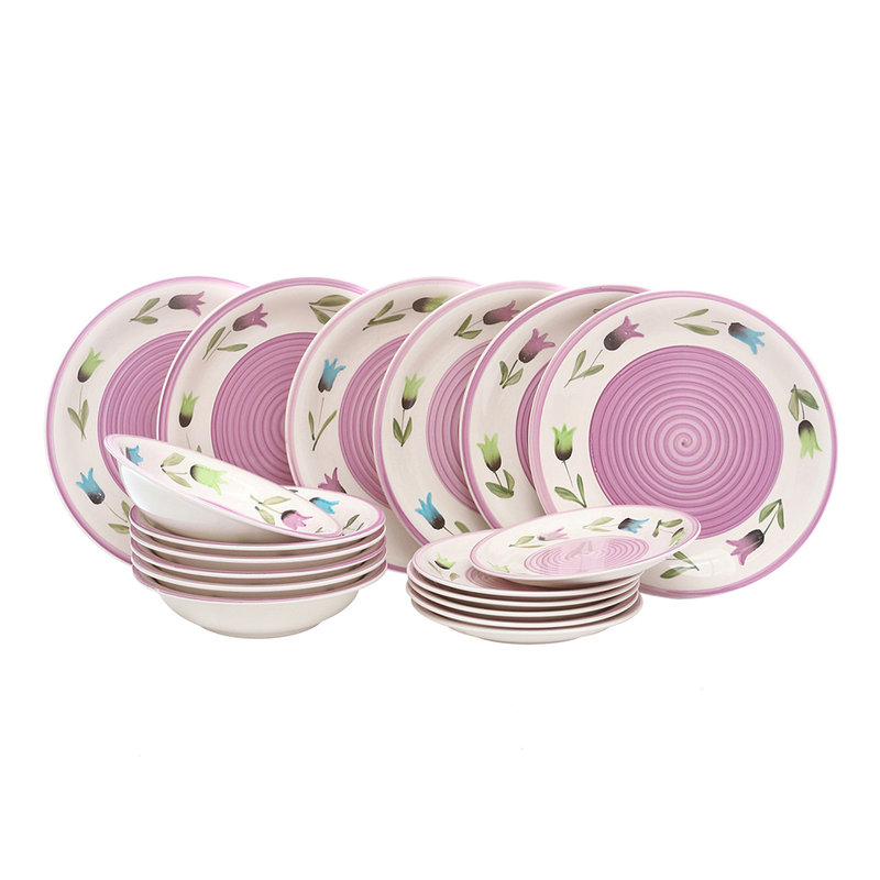 KASANOVA servizio piatti 6 persone - Set 18 piatti in stoneware