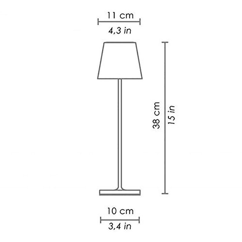 Ai Lati Light Poldina lampada bianca da tavolo moderna