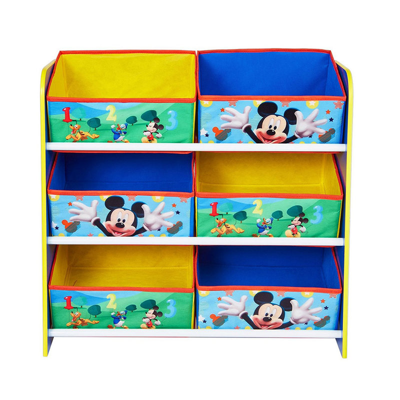 Scaffale con contenitori Portagiochi in legno Mickey Mouse Disney