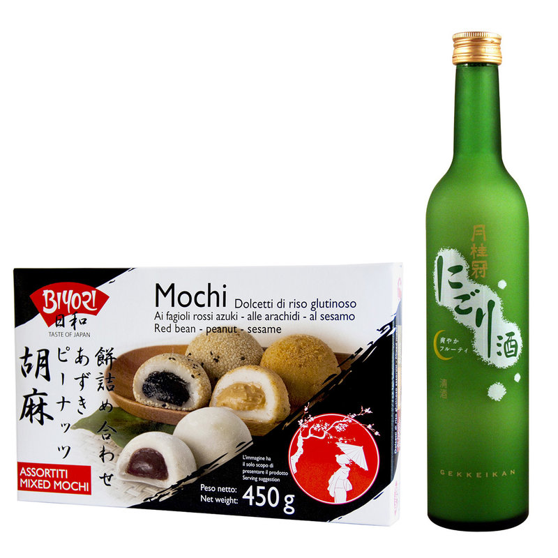 Mochi assortiti, Dolcetti di riso glutinoso 450g, Biyori