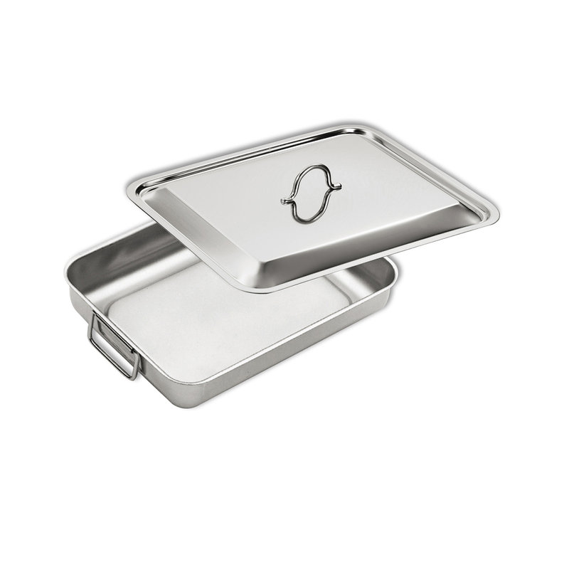 LOVE STORY TEGLIA INOX 35X27 CM C/COPERCHIO INOXRIV su Shop in Casa