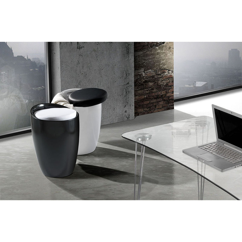 Set 2 sgabelli / pouf contenitore, grigio - Tomasucci Bagno - 2019 -  Acquista su Ventis.