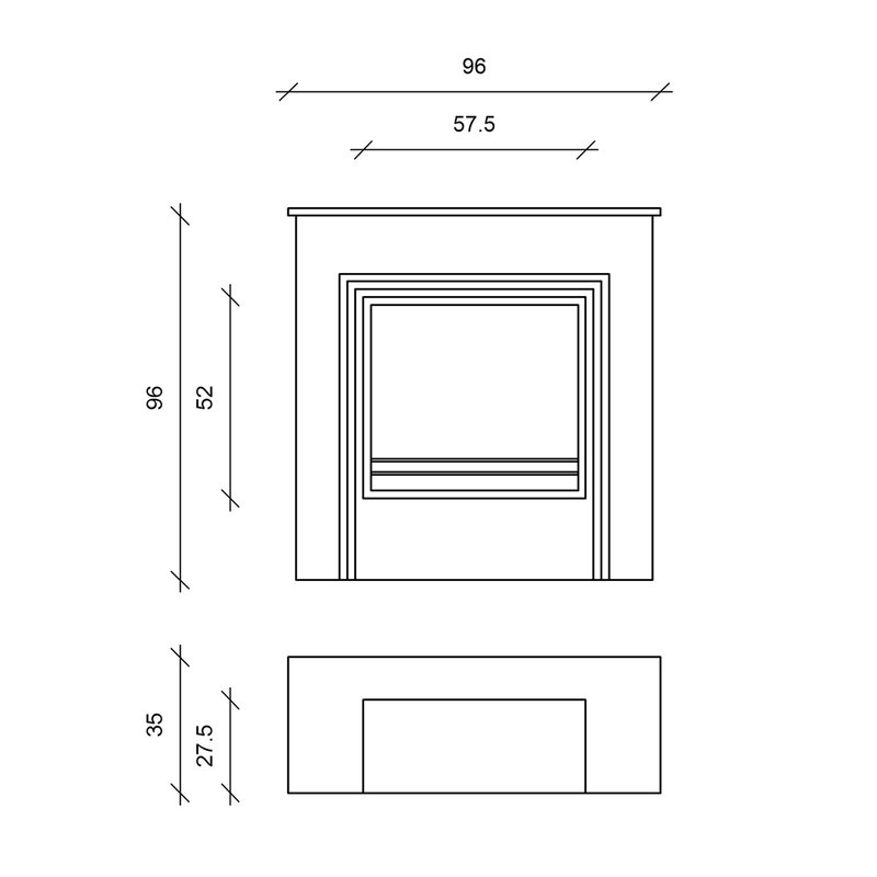 IVALO fireplace, white