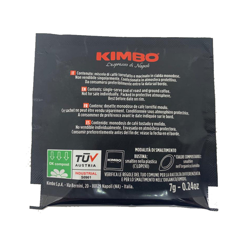 200 Pods - “Kimbo Espresso NAPOLI” compatible Waffle ESE 44 mm