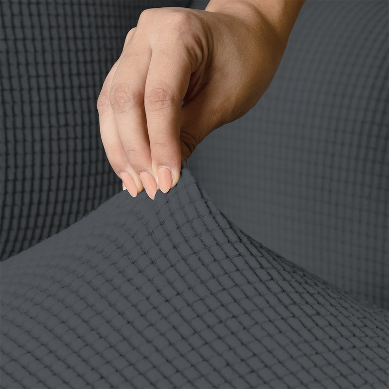 Copripoltrona reclinabile elastico LESLIE con tasca, grigio scuro - DATEX -  Acquista su Ventis.