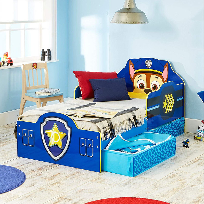 Chase Paw Patrol Lettino in Legno con Contenitori, multicolore