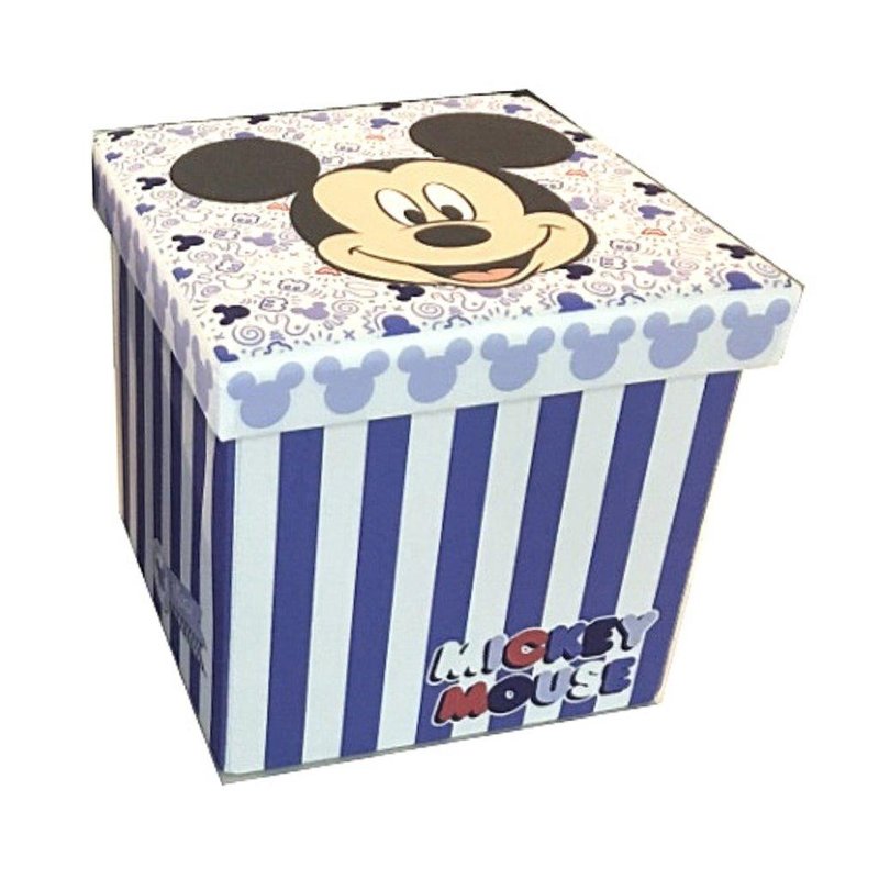 POUF CONTENITORE TOPOLINO DISNEY MULTIFUNZIONE PORTA OGGETTI PER SEDERSI 30  CM - WD15235