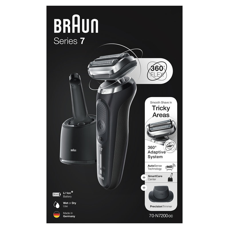 Braun Series 7 70-N7200cc Rasoio Elettrico Uomo - Stazione SmartCare,  Rifinitore Di Precis - Braun - Acquista su Smart BPER Zone.