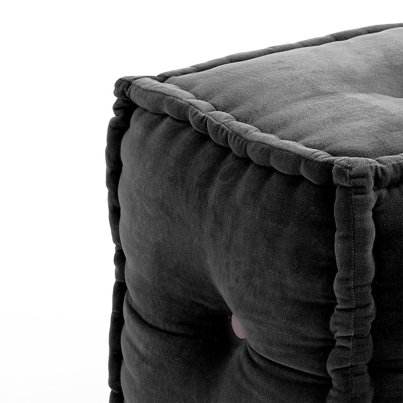 Pouf quadrato VELVET, nero - OresteLuchetta - Acquista su Ventis.