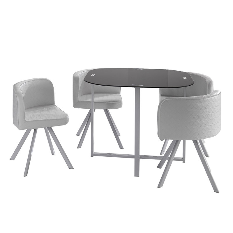 Set tavolo con 4 sedie, nero/bianco - Tomasucci - Acquista su Ventis.