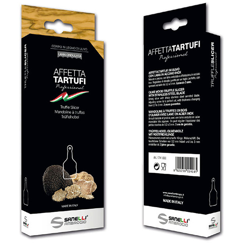 Olive wood truffle slicer with smooth blade - Ambrogio Sanelli