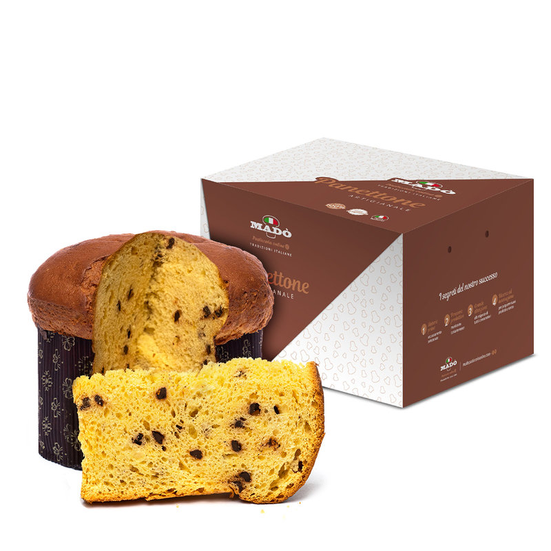 Panettone au chocolat sans gluten 600gr - Madò Pasticcerie - Acheter sur  Ventis.