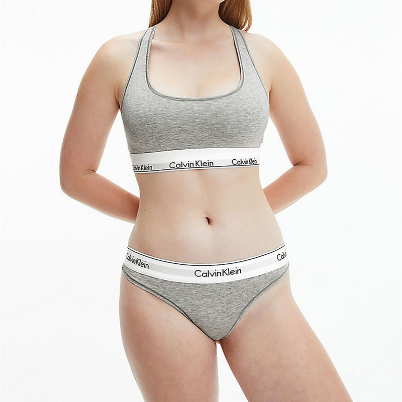 Calvin Klein Underwear Bralette Bra in Silver Grey, Light Grey