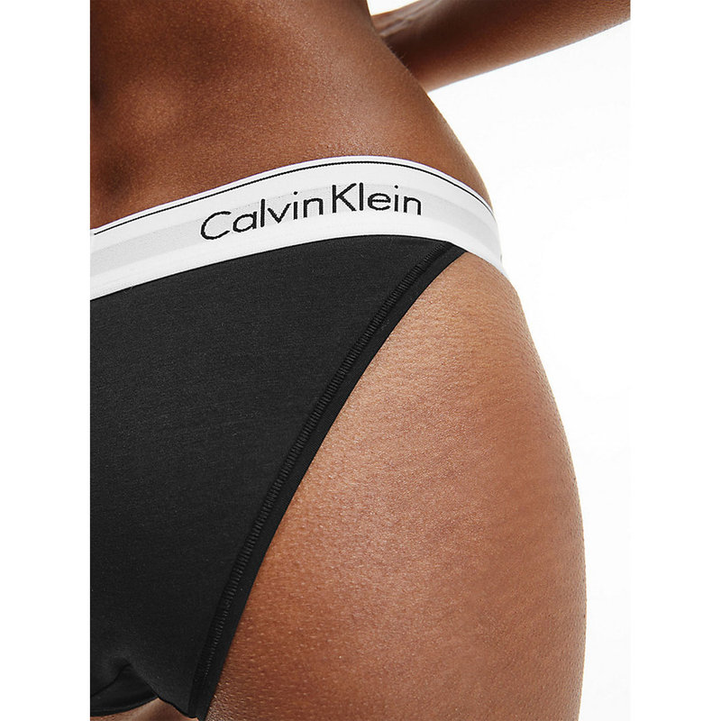 Calvin Klein One Cotton High Leg Tanga - Black