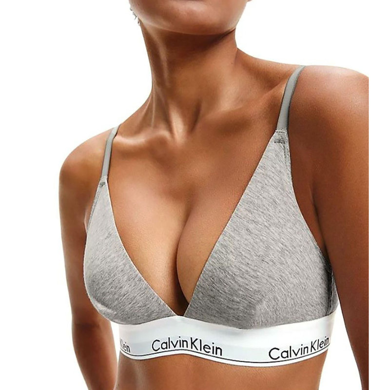 Grey Calvin Klein Underwear Modern Cotton Triangle Bra