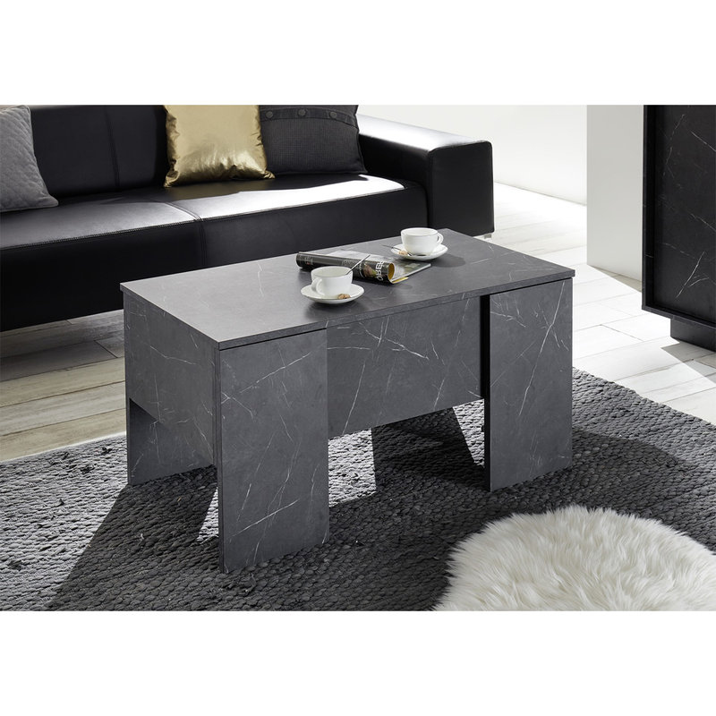 Tavolino con contenitore OTELLO, marmo nero - TFT Home - Acquista