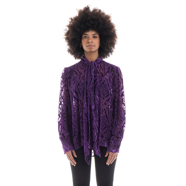 Vicolo Camicia devorè con fiocco viola Vicolo vista0