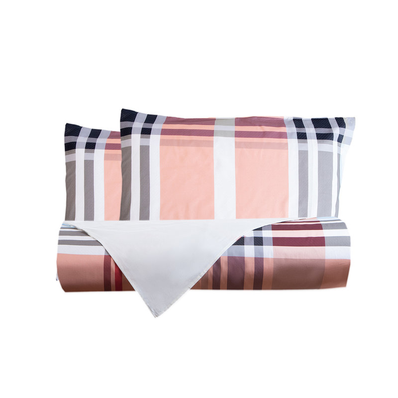 Parure copripiumino bifaccia Tartan # 4 _ piazza e mezza con 2 federe