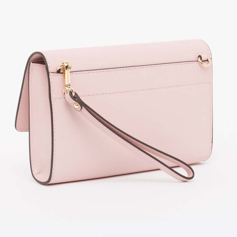 Michael Kors Pink Saffiano Leather Flap 3in1 Crossbody Bag Michael