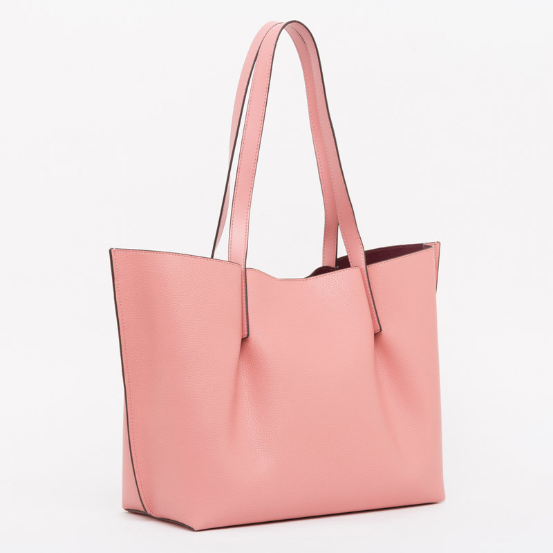  Michael Kors Merlot Pastel Pink Izzy Large Reversible Leather  Tote : Clothing, Shoes & Jewelry