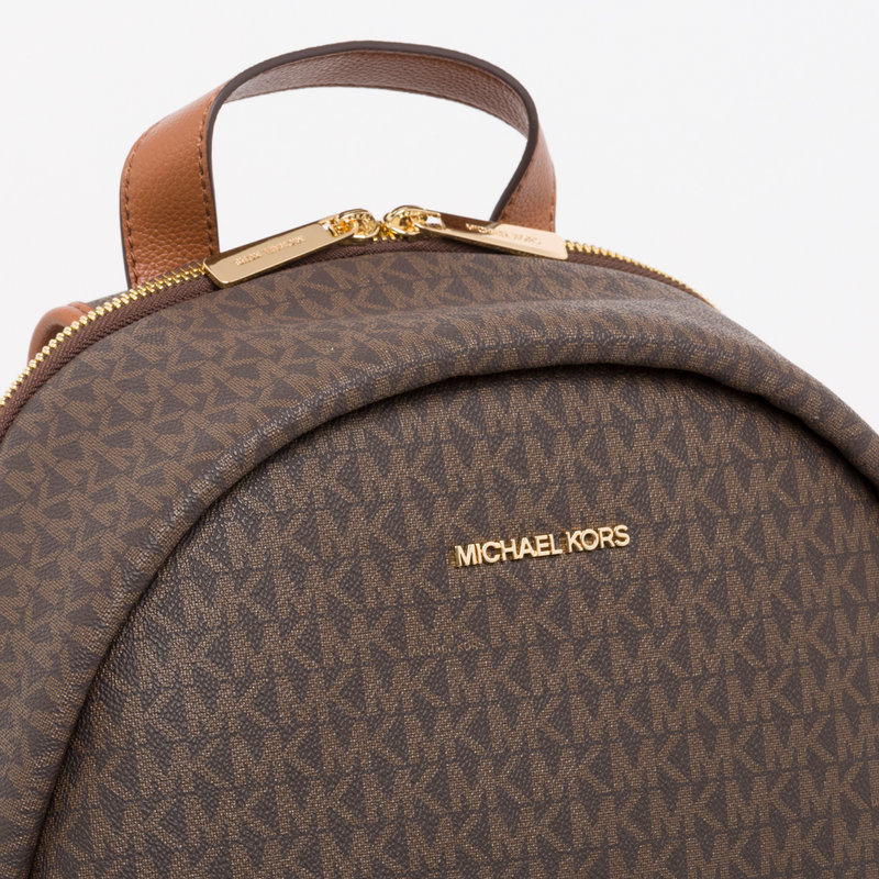 Michael Kors Erin large backpack with brown logo print - Michael