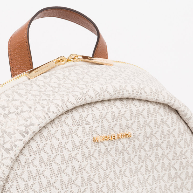 Michael Kors Erin large backpack with vanilla logo print - Michael