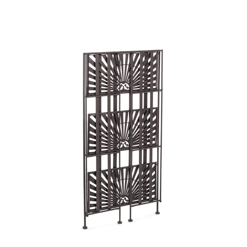 Etagere scaffale ferro marrone 3 piani 124h