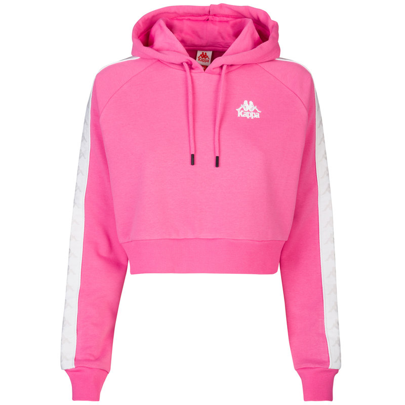 Kappa Felpa Con Cappuccio Rosa Donna - Acquista online su Sportland