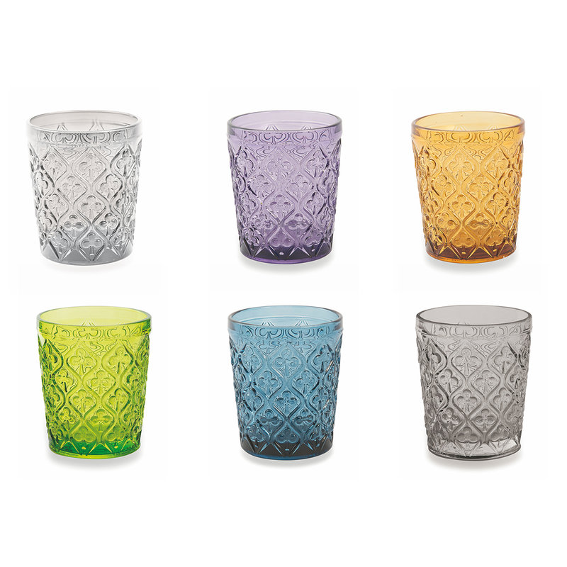 Murrine bicchiere acqua h.10 cm set 6 colori assortiti - Onlylux - Acquista  su Ventis.