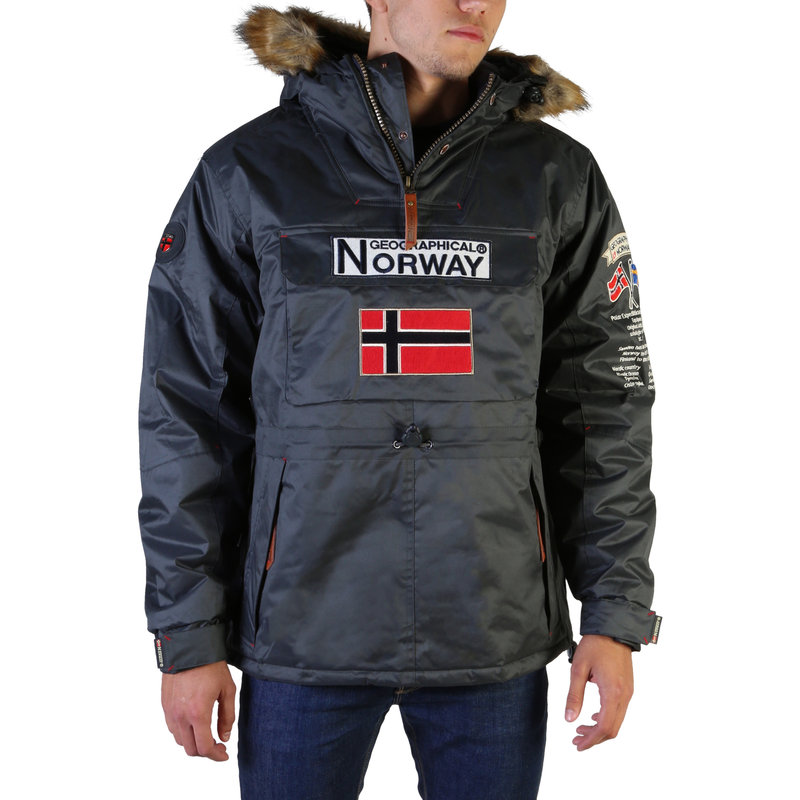 Geographical Norway Uomo giacca con cappuccio staccabile e stampa