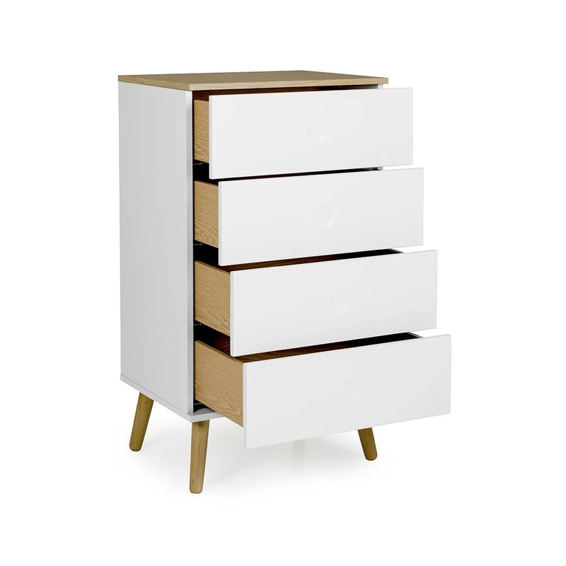 CASPER 4-drawer tall chest of drawers, white - TFT Home Furniture -  Purchase on Ventis.