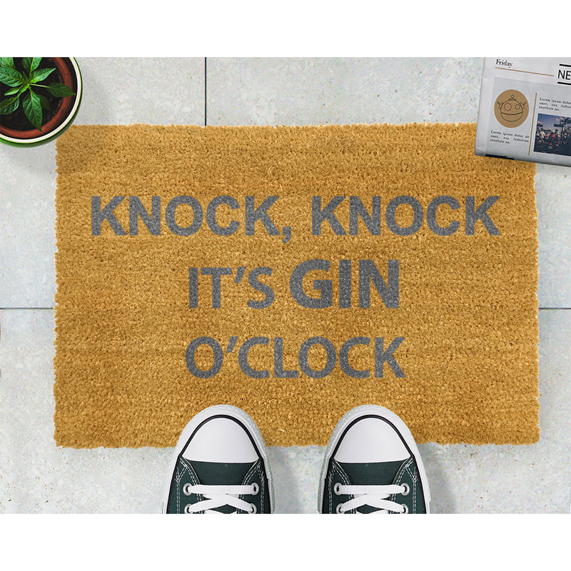 Zerbino Knock Knock It's Gin O'Clock Grey - Zerbini Artsy - Acquista su  Ventis.