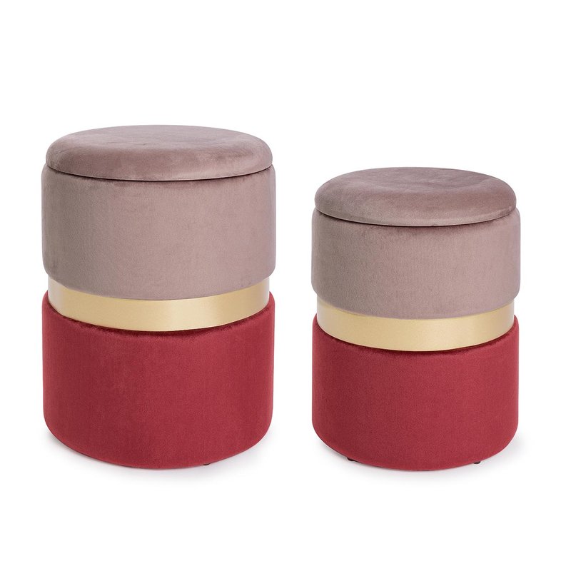 Bois - Pouf piccolo rosso cinabro - Novità Home - Acquista su Ventis.