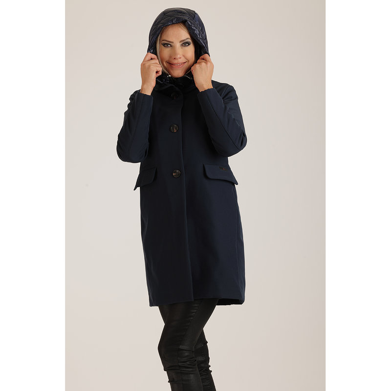 BN48 Cappotto Donna a Due Bottoni Rosso