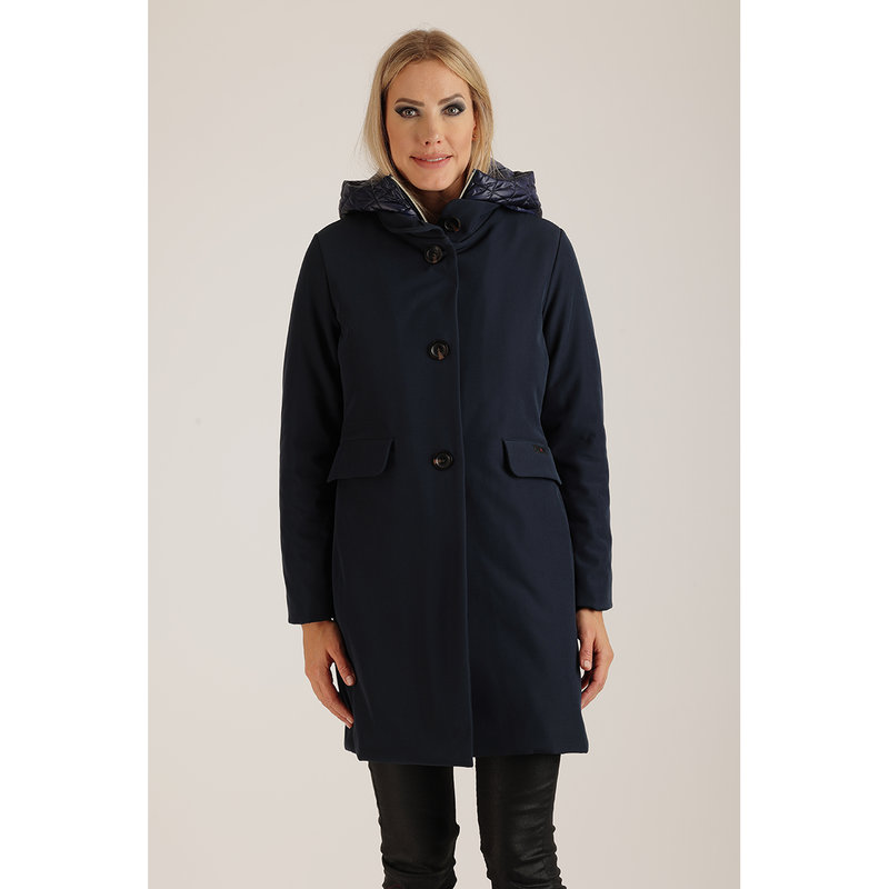 BN48 Cappotto Donna a Due Bottoni Rosso