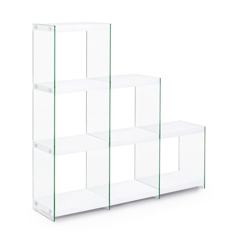 Sury white bookcase 122x29.5 h120 - Bizzotto - Purchase on Ventis.