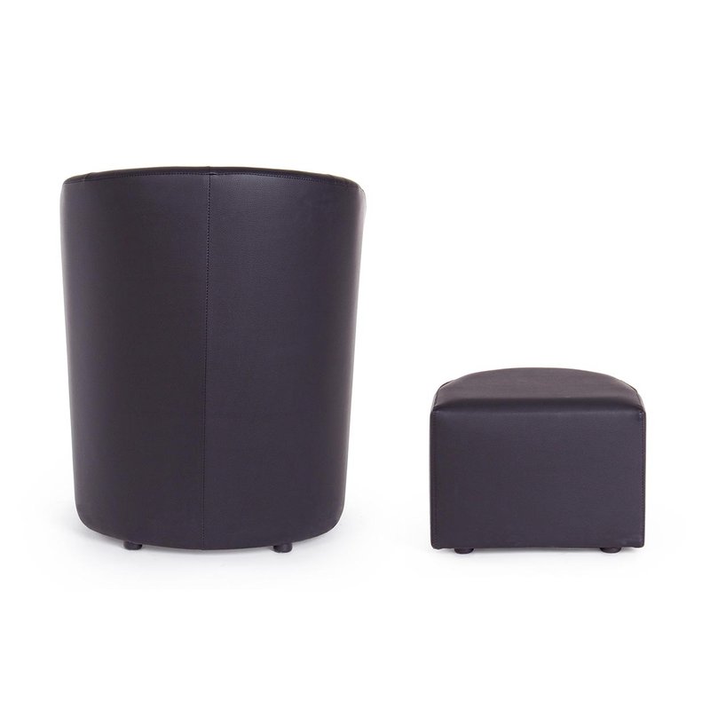 POLTRONA C-POUF RITA NERO - 64,5a - 59,5b - 78h - 43h1 - 68h2; 41a - 40b -  30h