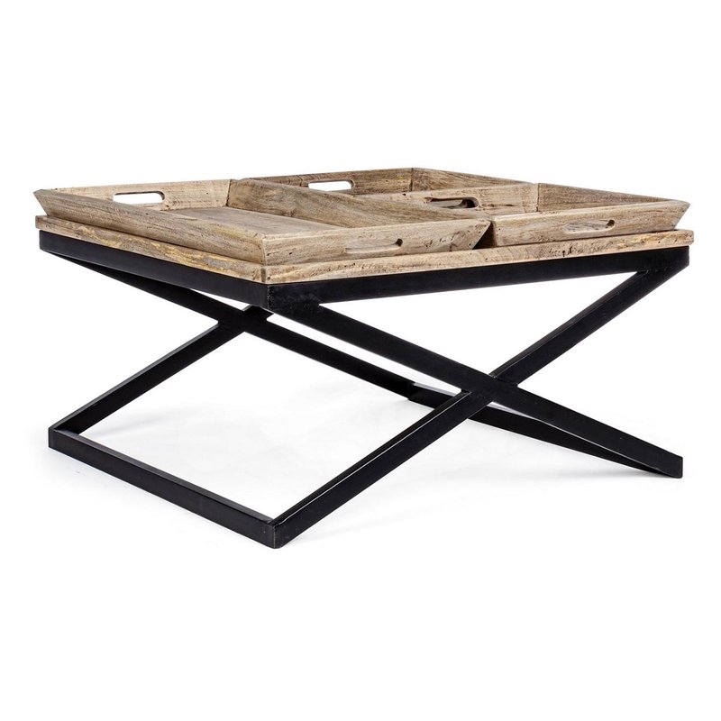 Tray coffee table 90x90, natural - Bizzotto - Purchase on Ventis.