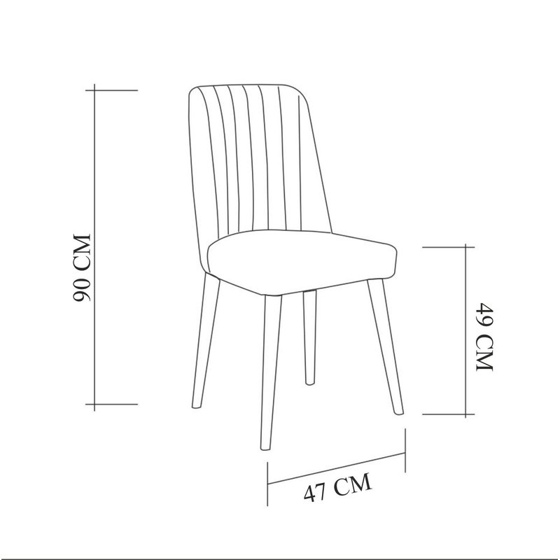 Set tavolo e sedie (4 pezzi) Atlantic Pinewhitestone - Kalune