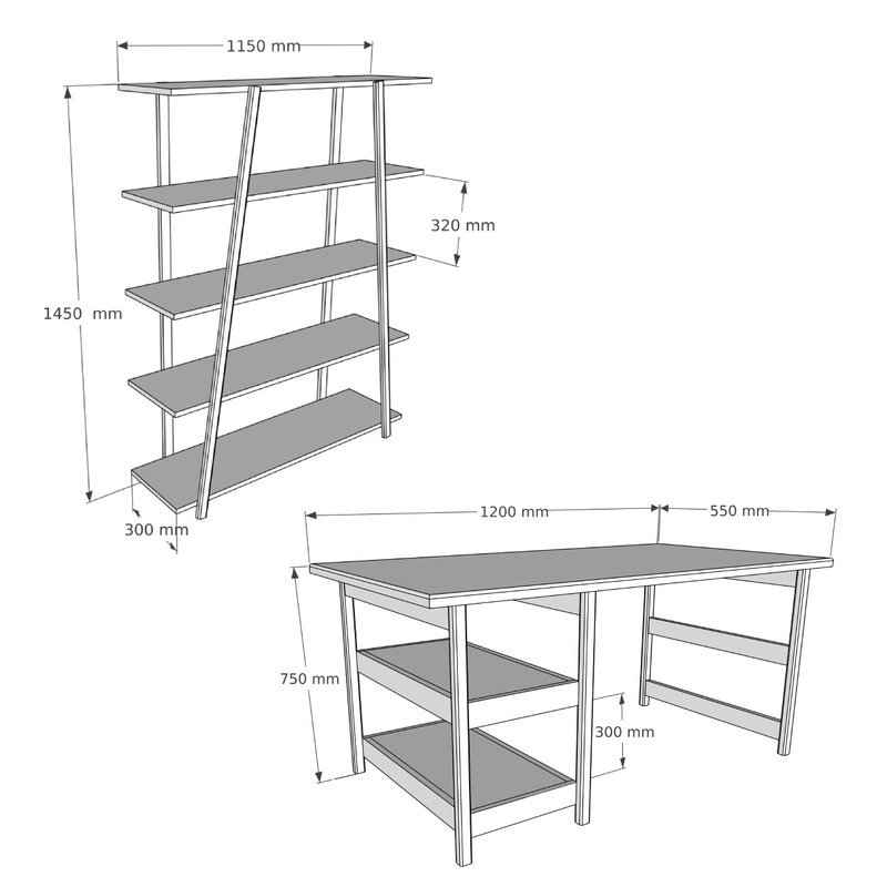 Scrivania e libreria bianca - Kalune design - Acquista su Smart BPER Zone.