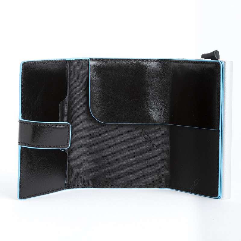Piquadro Porta carte di credito in pelle e metallo nero - Piquadro -  Acquista su Ventis.