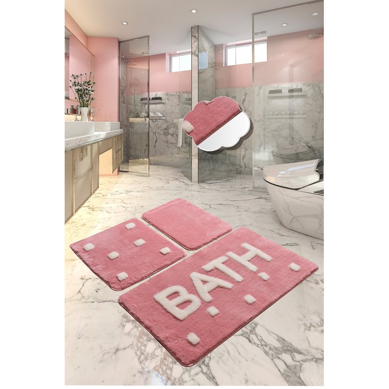Set tappetini da bagno (3 pezzi) Rosa - Foutastic - Acquista su Smart BPER  Zone.