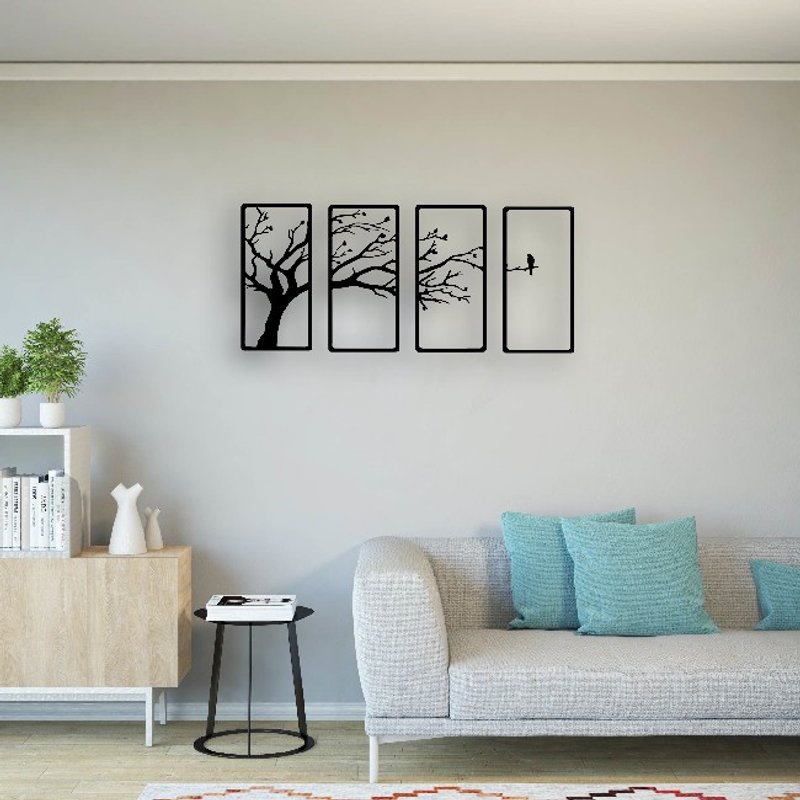 coloré arbre avec feuilles sur pendaison branches illustration Contexte. 3d  abstraction intérieur mural mur art décor génératif ai 30859293 Photo de  stock chez Vecteezy